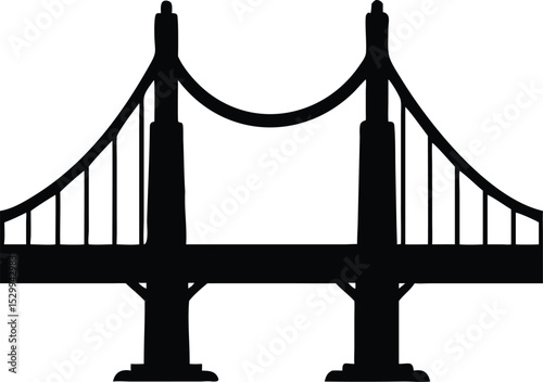 golden gate bridge black silhouette 