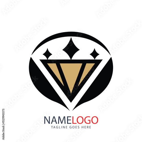 Abstract vector logo design elements and business icons with a star and shield emblem set