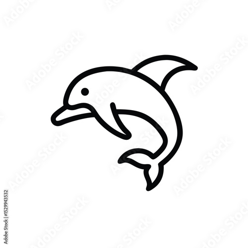 Colorful dolphin logo with dynamic flowing shapes vector illustration