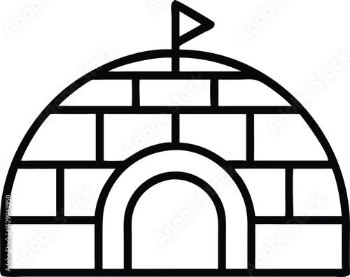 igloo line art