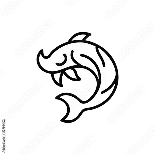 swirling koi fish motion vector illustration