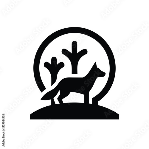autumn forest fox design vector illustration