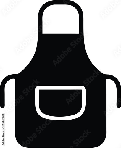 kitchen apron icon silhouette 