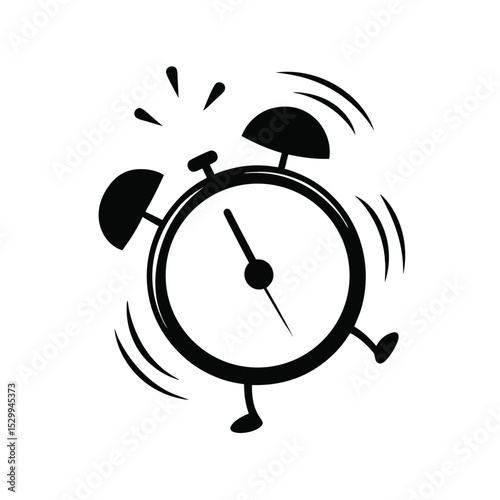 Vintage Alarm Clock Ringing and Jumping