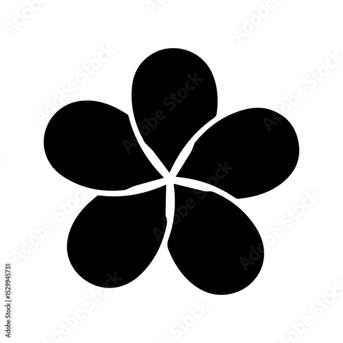 Silhouette of a Flower Illustration – Elegant Floral Design Element

