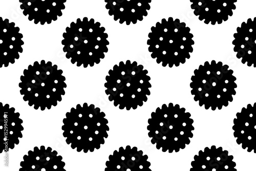 African Mud Cloth Dot Repeat Pattern Vector - Tribal Seamless Design