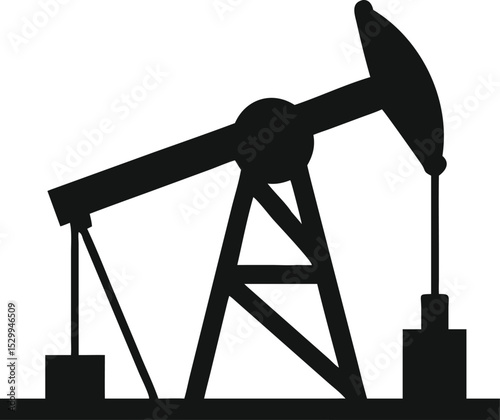 oil pump jack silhouette 