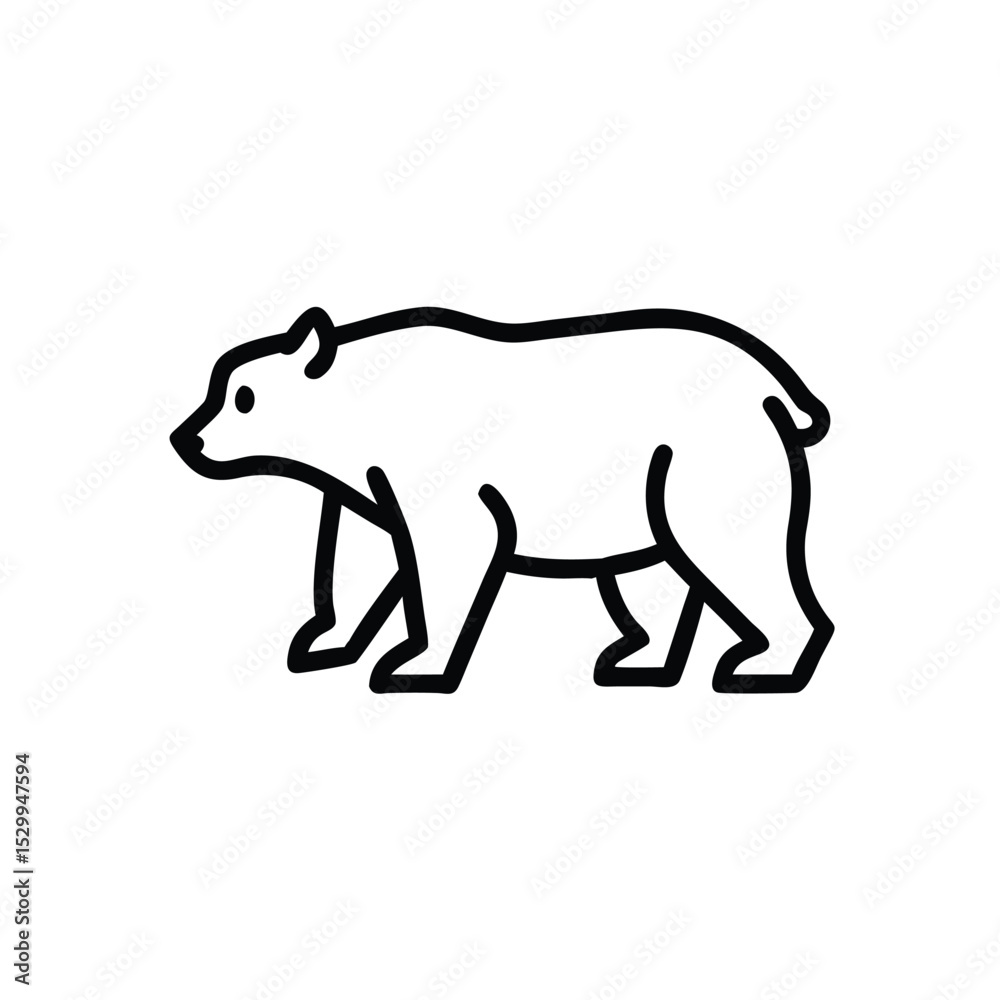 Obraz premium vintage bear rugged hand drawn vector illustration