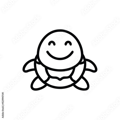 colorful turtle smile logo vector illustration