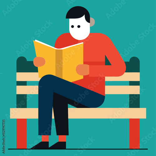 man reading a book