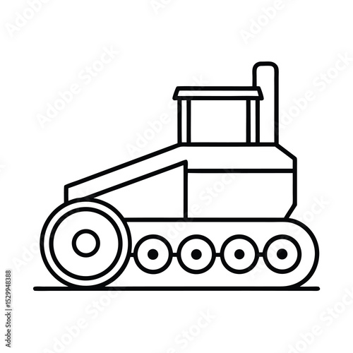 terracing machine line art on white background