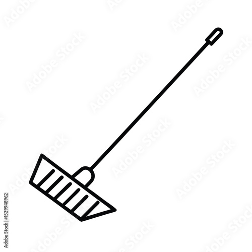 soil solarization sheet lifter line art on white background