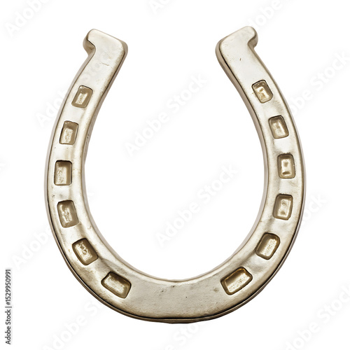 Lucky horseshoe charm isolated on a white background