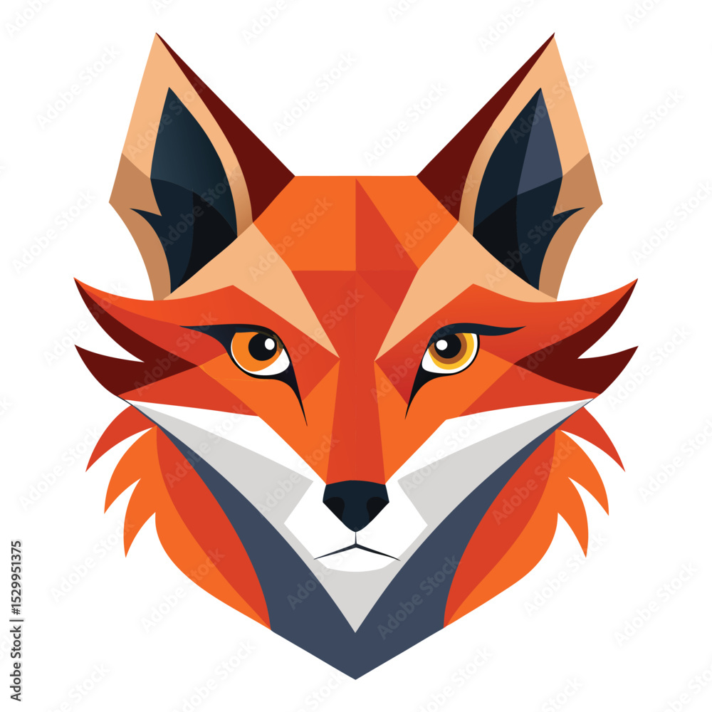 Obraz premium Abstract fox face