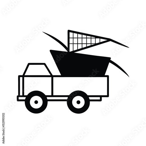 maize harvester art on white background