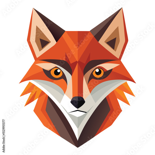 Abstract fox face