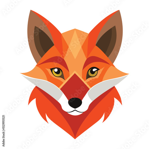 Abstract fox face
