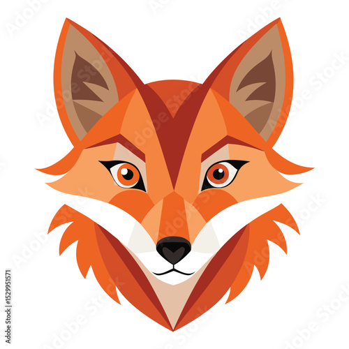 Abstract fox face