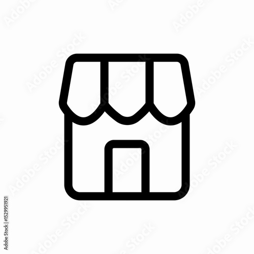 store shop building icon vector sign