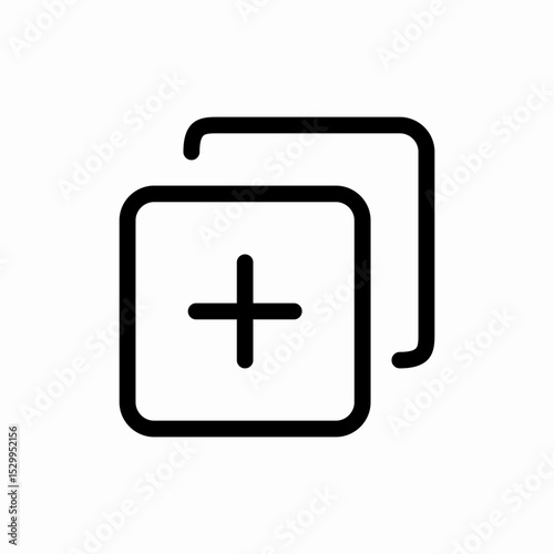folder document add icon vector sign