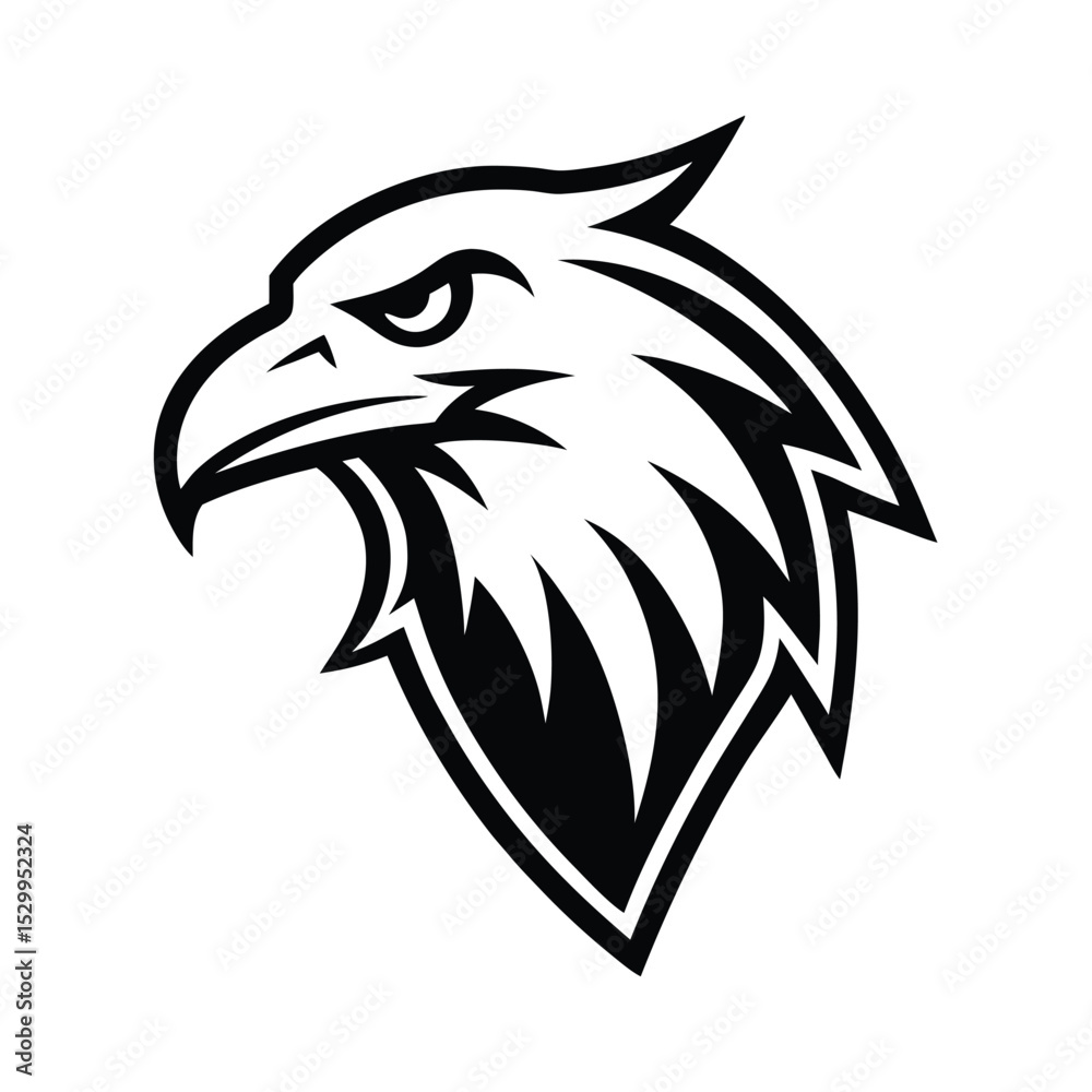 Fototapeta premium Elegant Eagle Design in Clean Bold Shapes vector illustration