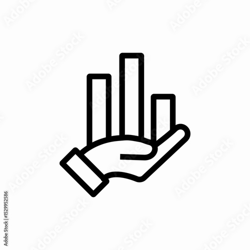 helping support hands bar icon vector sign