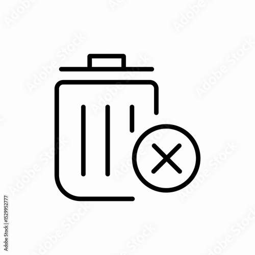 remove trash cancel icon vector sign