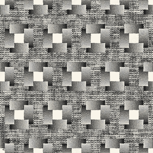 Monochrome Grain Square Dot Pattern