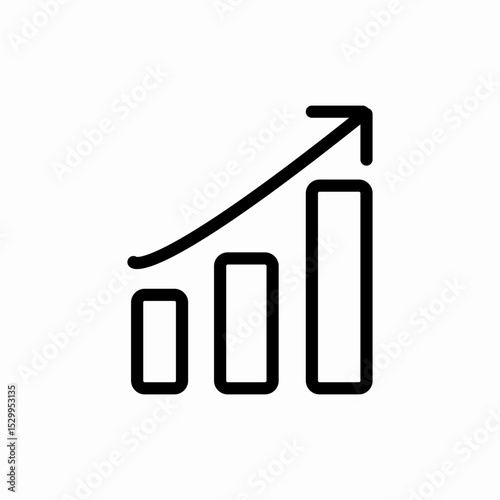  financial growth chart icon vector sign
