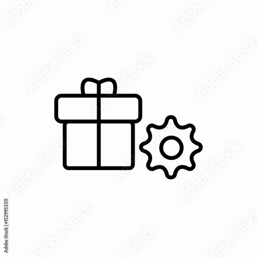 gift settings configuration icon vector sign
