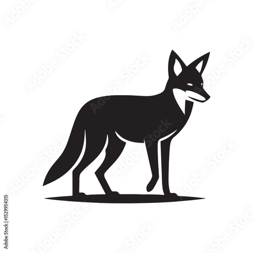 Mysterious Jackal Vector Silhouette Design – Wild Canine Outline for Safari Art, Tribal Decor, Wildlife Posters, Hunting Graphics, Nature Clipart, and Cricut or Tattoo Projects
