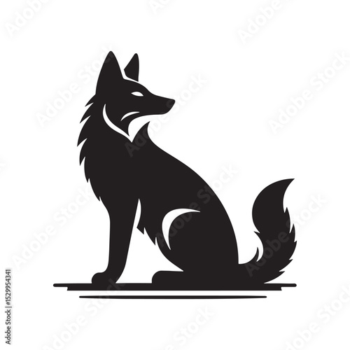Mysterious Jackal Vector Silhouette Design – Wild Canine Outline for Safari Art, Tribal Decor, Wildlife Posters, Hunting Graphics, Nature Clipart, and Cricut or Tattoo Projects
