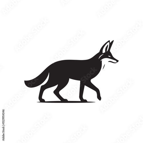 Mysterious Jackal Vector Silhouette Design – Wild Canine Outline for Safari Art, Tribal Decor, Wildlife Posters, Hunting Graphics, Nature Clipart, and Cricut or Tattoo Projects
