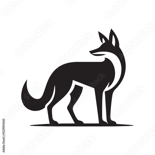 Mysterious Jackal Vector Silhouette Design – Wild Canine Outline for Safari Art, Tribal Decor, Wildlife Posters, Hunting Graphics, Nature Clipart, and Cricut or Tattoo Projects
