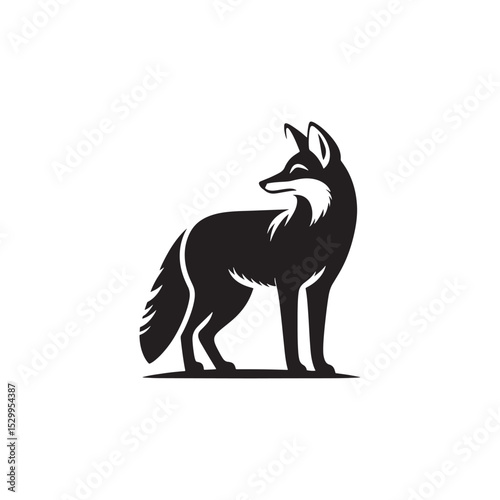 Mysterious Jackal Vector Silhouette Design – Wild Canine Outline for Safari Art, Tribal Decor, Wildlife Posters, Hunting Graphics, Nature Clipart, and Cricut or Tattoo Projects
