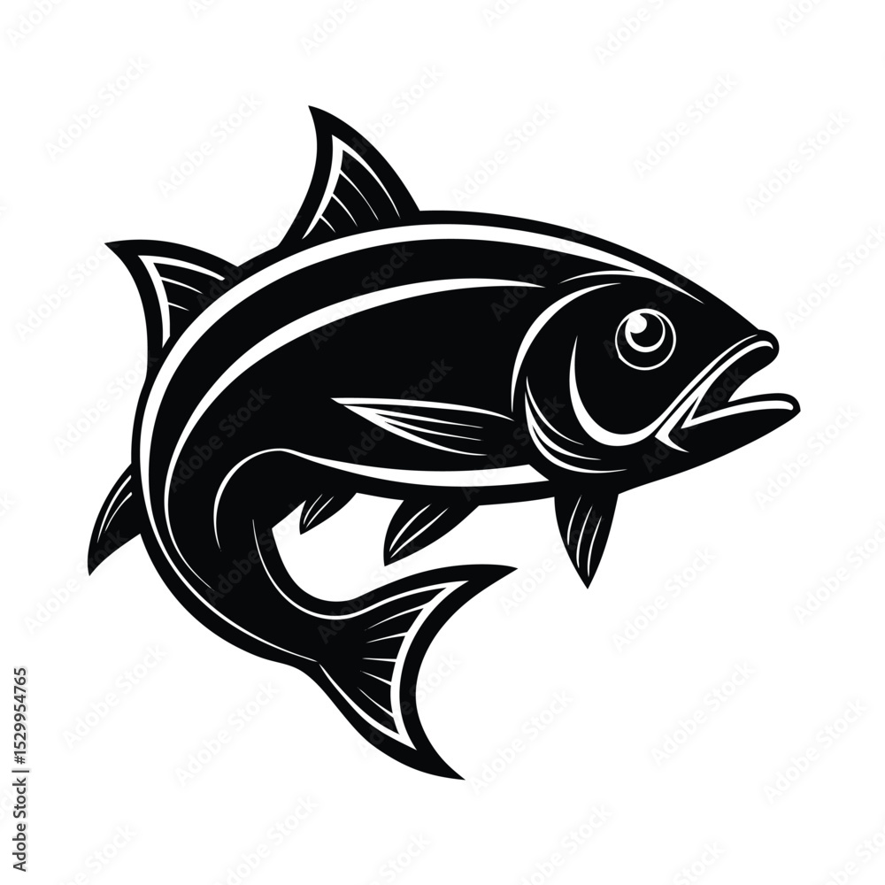 Obraz premium Elegant Fish Design with Subtle Gradients vector illustration