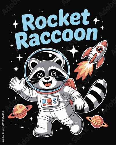 Funny Raccoon vetcor illustration