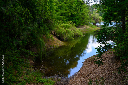 Scenery of Bor Lake (Borsko jezero), an artificial lake in Eastern Serbia near the city of Bor
