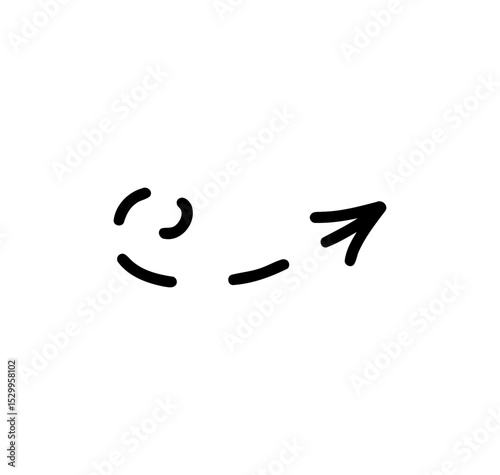 arrow dashes curve