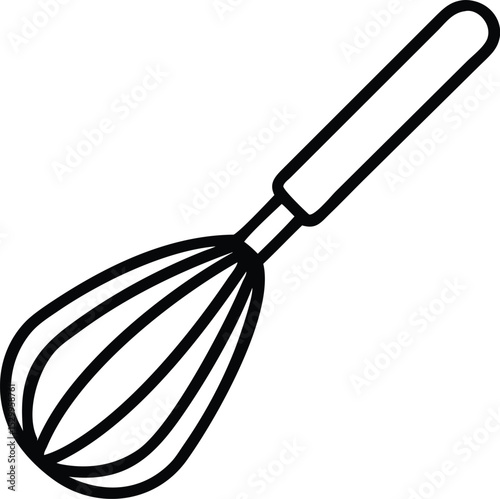 whisk kitchen line art