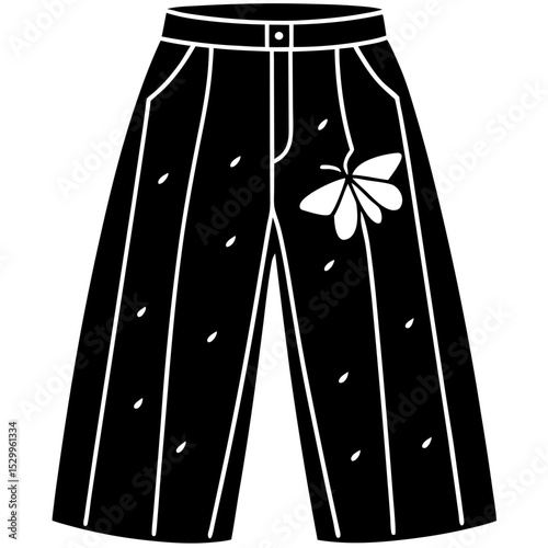 Moth Print Dark Academia Trousers