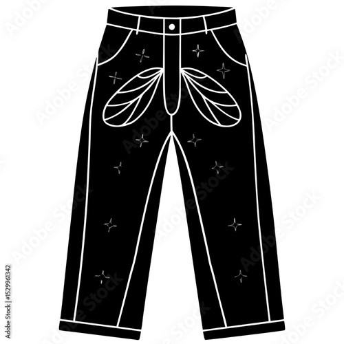 Moth Print Dark Academia Trousers