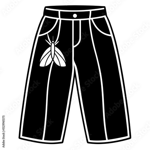 Moth Print Dark Academia Trousers