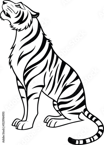 Wallpaper Mural tiger vector Torontodigital.ca