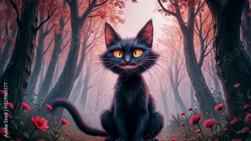 The Cheshire Cat in the Enchanted Forest, from Alice in Wonderland