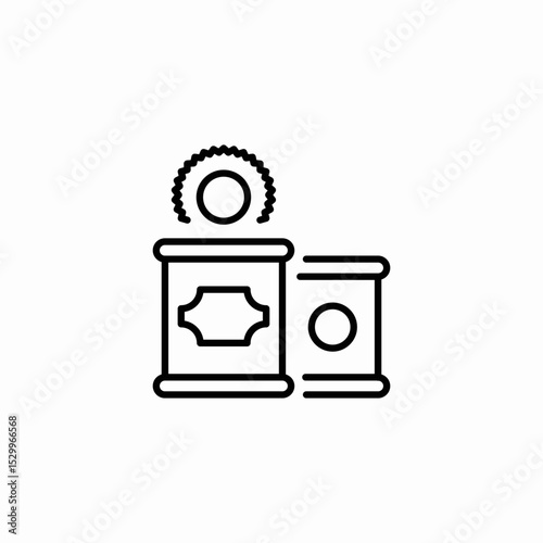 canned food icon sign vector