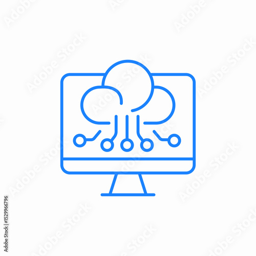cloud computing icon sign vector