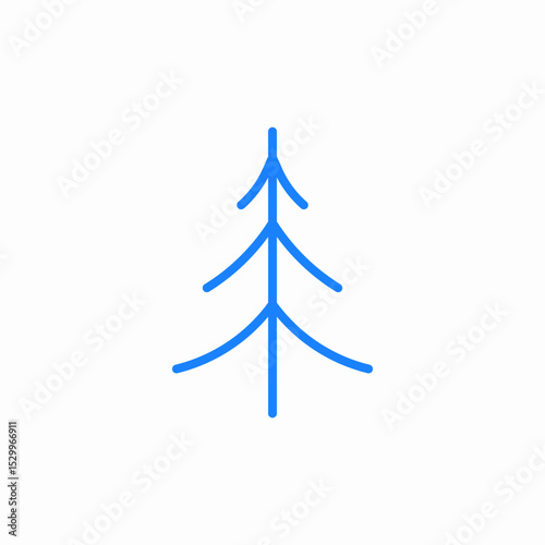 curved tree icon sign vector