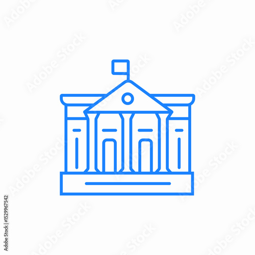 government house icon sign vector