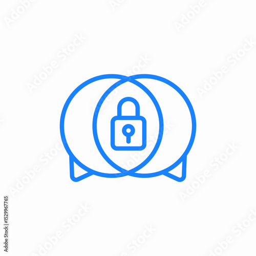 interlocked conversation icon sign vector
